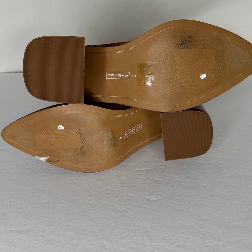 Steven Nixie Sock Bootie In Cognac Brown Size 9 - image 6